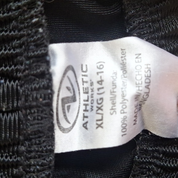 5/$20 Athletic Works Black Elastic Boy's Athletic Shorts Size XL - Picture 5 of 5